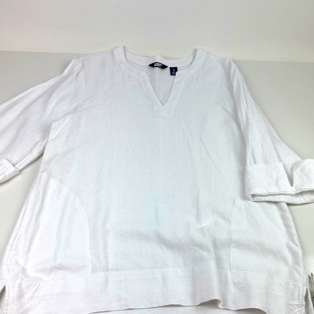 Lands' End Women's White Blouse